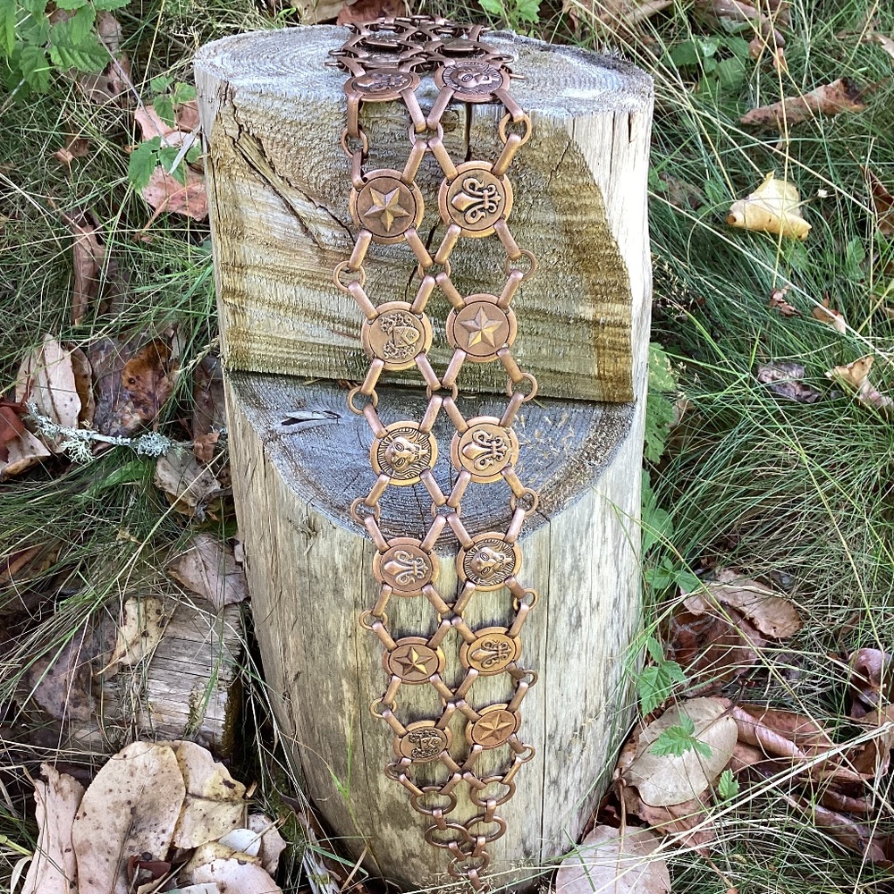 Beautiful Heavy Brass/Bronze Tone Link Design Belt